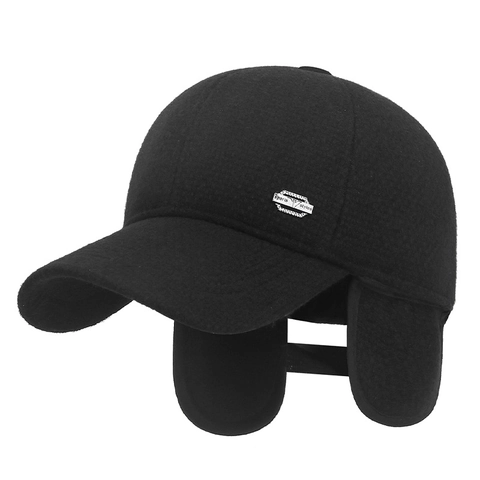 Winter Honkbalpet Heren Fleece Gevoerd Oorkleppen Warm Winddicht Outdoor Verstelbaar Sportstijl Verdikt