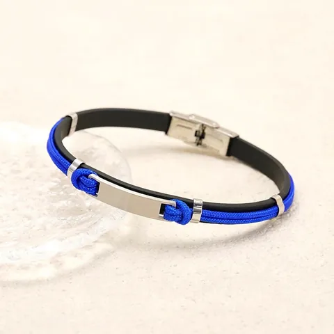 Nautisches Anker Armband Edelstahl Und Leder Geflochtenes Seil Herren Damen Cool Lässig Sportlich Handschmuck