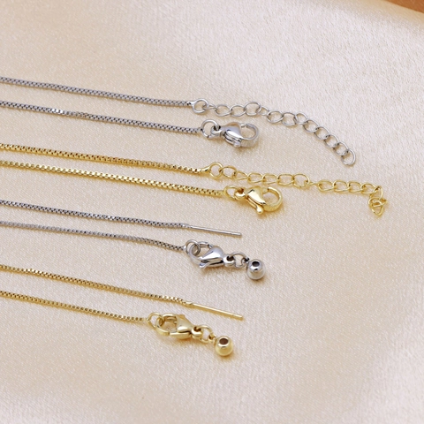 Minimalistische Kupfer Halskette Verstellbare Verlängerung Universalkette 18K Vergoldet Karabinerverschluss Schiebeperle Damen
