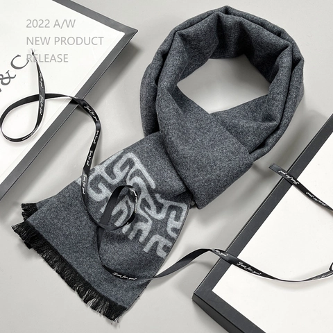 Herren Winter Wollmischung Karo Schal Mit Quasten Weich Warm Jacquard Halswickel Geometrische Mode Schal Für Business Casual Geschenk