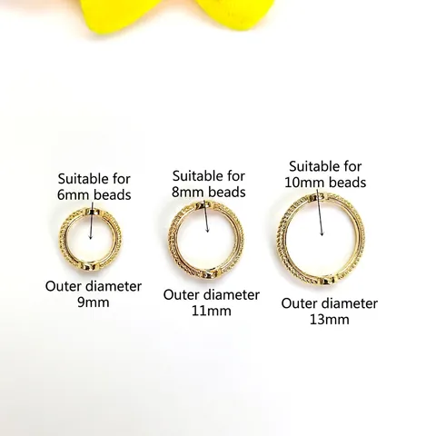 Anelli Cornice Per Perle Tonde Trama Intrecciata Ottone Placcato Oro 14K Componenti Gioielli Fai Da Te Per Orecchini