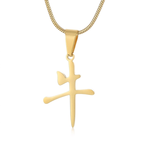 Collana Con Ciondolo Carattere Cinese Bue Niu In Acciaio Inossidabile Hip Hop Gioielli Zodiaco Per Uomini Donne