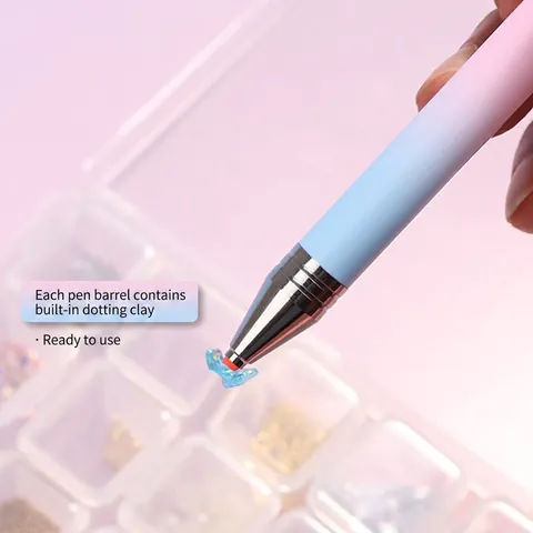 Penna Per Punteggiatura Per Strass Unghie Rotante Sfumata Plastica ABS Strumento DIY Arte Con Punta Metallica