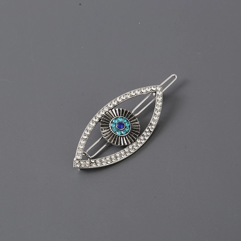 Evil Eye Haarspange Strass Legierung Metallisch Seitenclip Vintage Retro Glitzernd Augenform Haarschmuck Für Damen