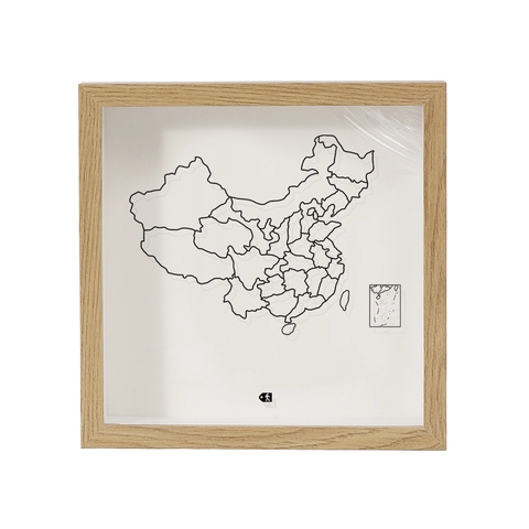 Shadow Box Ticket Display Frame MDF Square Memory Box For Travel Concert Movie Tickets Top Slot Design Modern Home Decor