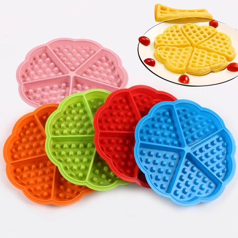 Stampi Per Waffle In Silicone Alimentare Flessibile Antiaderente Griglia Cuore Rettangolo Forme Per Cottura Fai Da Te Torta Cioccolato