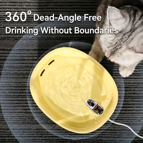 Fontana Per Gatti Automatica Circolante Distributore Acqua Silenzioso Plastica ABS Protezione Anti-Secco Cani Gatti