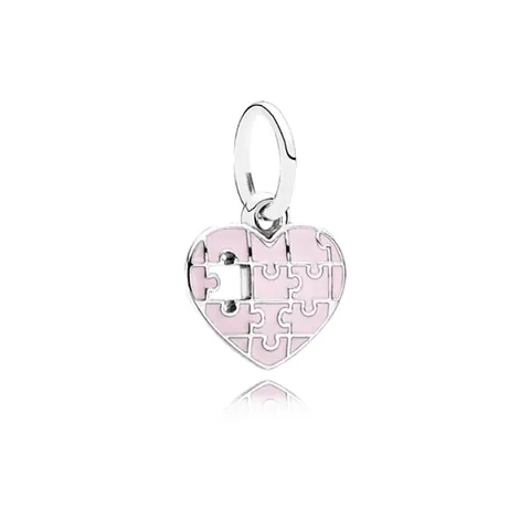 Legierung Herz Puzzle Anhänger Bunte Emaille Hohles Design Für DIY Schmuckherstellung Armband Halskette Zubehör