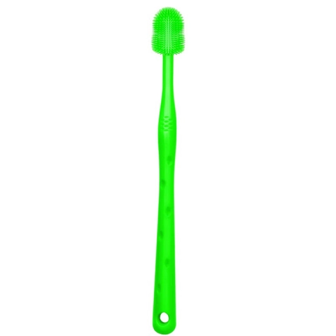 Pet Silicone Toothbrush Full Coverage Oral Care Cleaning Tool For Cats And Small Dogs PP Handle