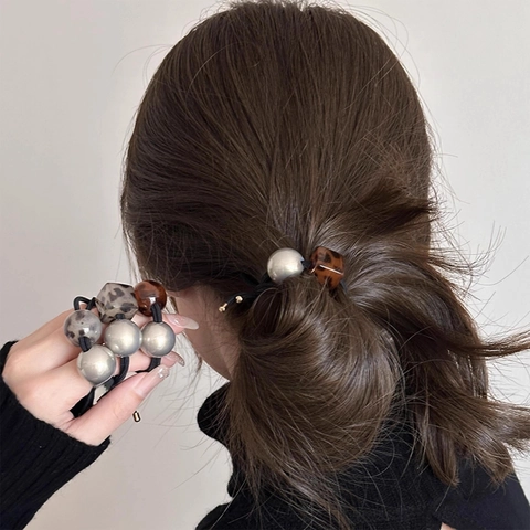 Elastici Per Capelli Coda Di Cavallo Con Künstliche Perle In Resina Tartarugata E Finta Perla Artificial Alta Elasticità Elegante Per Donne Ragazze