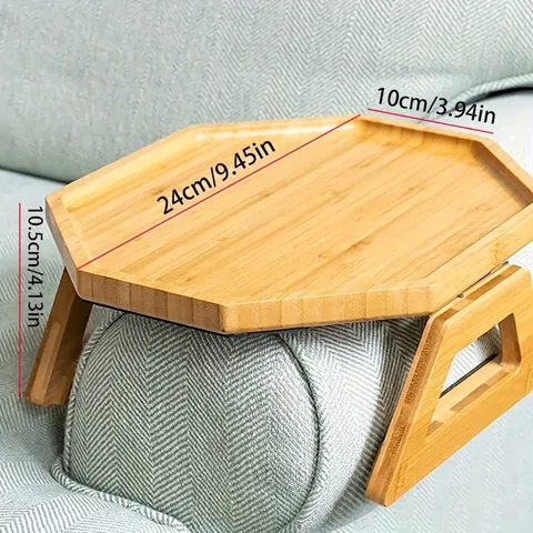 Sofa Armlehnen Tablett Natur Bambus Faltbar Clip On Couch Beistelltisch Für Getränke Snacks Fernbedienung Aufbewahrung