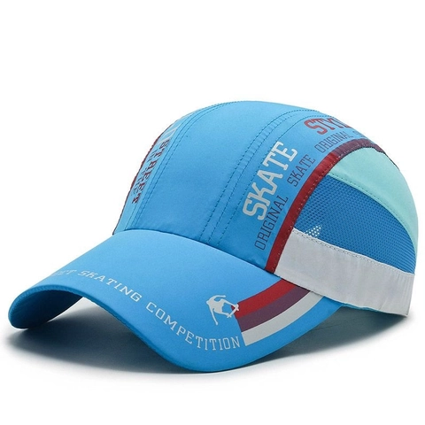 Unisex Quick-Dry Baseball Cap Breathable Mesh Sun Protection Outdoor Sports Adjustable Streetwear Cotton Polyester