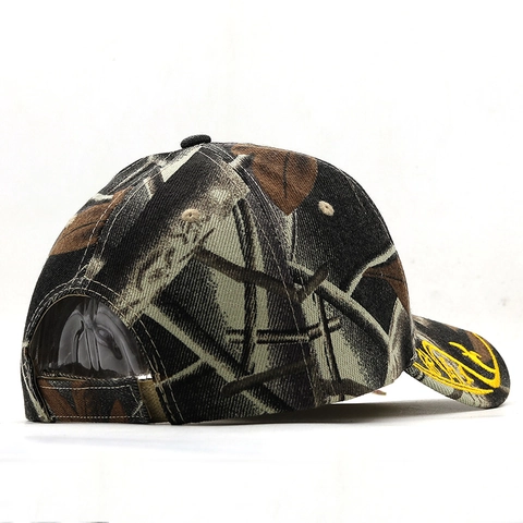 Camouflage Baseball Cap Acrylic Hunting Hat With Deer Head Embroidery Hunters Quote Outdoor Sun Shade Adjustable