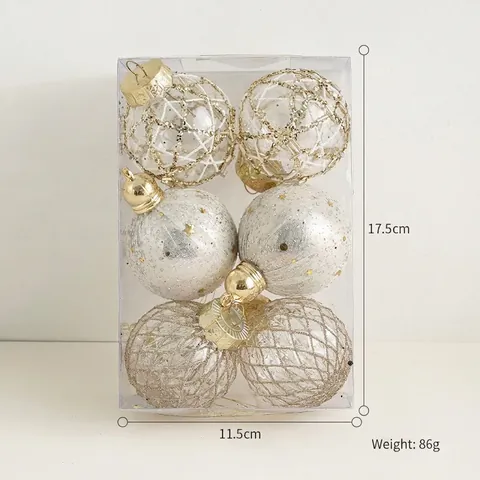 Palline Di Natale Ornamenti Appesi Sfere In Plastica Trasparente Con Corda Di Canapa E Fiori Secchi Per Decorazione Albero Stile Rustico