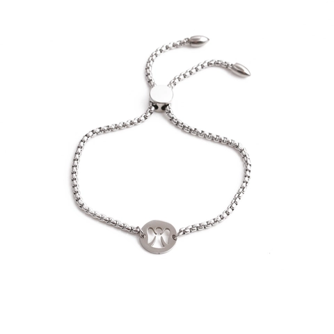 Pulsera Con Colgante De Ángel Acero Inoxidable Ajustable Cadena Bolo Box Amuleto Hueco Joyería Minimalista Mujer