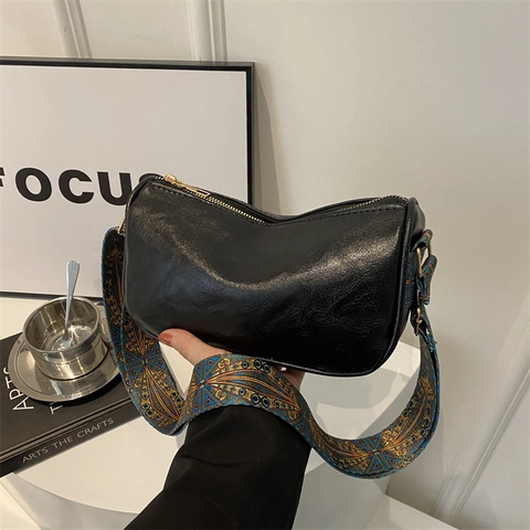 Borsa A Tracolla Boho In Morbida Pelle PU Con Ampia Tracolla Intrecciata Borsa A Spalla Casual Capiente Stile Etnico Per Donna