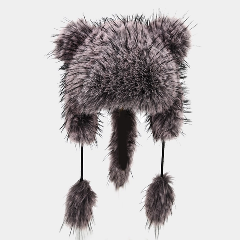 Cappello Trapper Da Donna In Pelliccia Sintetica Con Orecchie Di Orso E Pompon Berretto Invernale Caldo Stile Animale