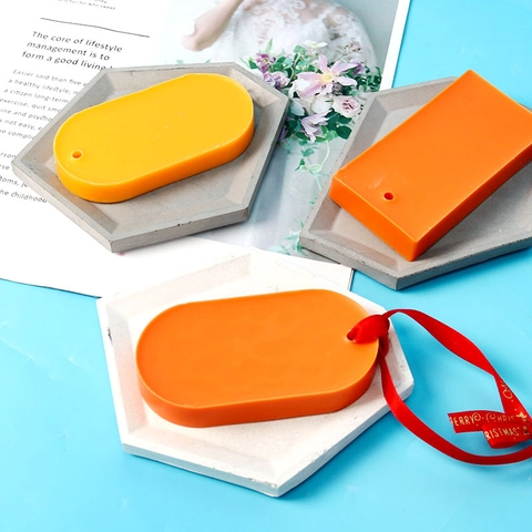 Silicone Soap Mold Square Ring Oval Shapes DIY Handmade Craft Resin Casting Tool For Aromatherapy Wax