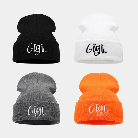 Knit Beanie Hat Acrylic Warm Windproof Casual Letters Embroidery Cuffed Outdoor For Men And Women