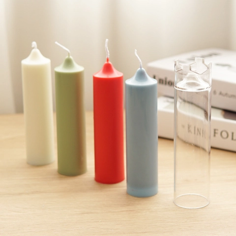 Church Top Cylinder Candle Mold Transparent PC Plastic Acrylic DIY Scented Candle Making Tool Professional