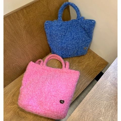 Borsa Tote In Peluche Da Donna Pelliccia Sintetica Grande Capacità Borsa A Tracolla Morbida Per Autunno Inverno Stile Casual