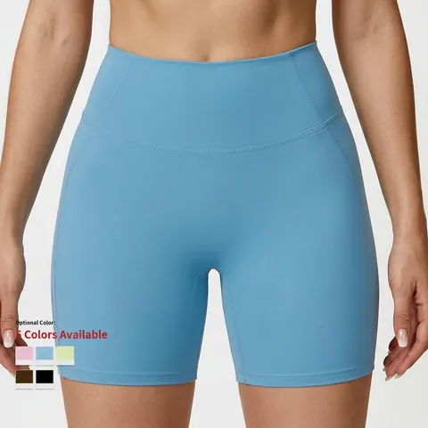 Γυναικείο Σορτς Γιόγκα Ψηλόμεσο Nylon Spandex Έλεγχος Κοιλιάς Ανύψωση Γοφών Cloud Feeling Fitness Biker Shorts