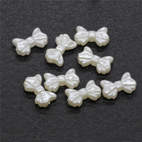 Cuentas De Imitación De Perlas Artificiales Blancas Nacaradas Mariposa Lazo Corazón Estrella Forma Resina Cuentas Sueltas Para Joyería DIY