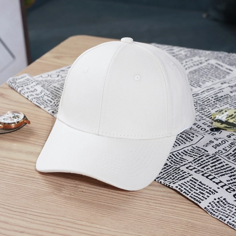 Cotton Unisex Solid Color Baseball Cap Minimalist Korean Style Hard Top Adjustable Sun Protection Outdoor Sport Hat
