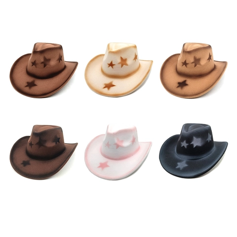 Cappello Da Cowboy Western Tesa Larga Cotone Poliestere Feltro Motivo A Stelle Vintage Retrò Cappello Da Sole Per Uomini Donne