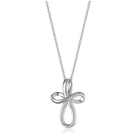 Collana con Pendente a Croce Infinita in Rame Minimalista Girocollo Vintage Anello di Mobius Gioielli alla Moda Donna