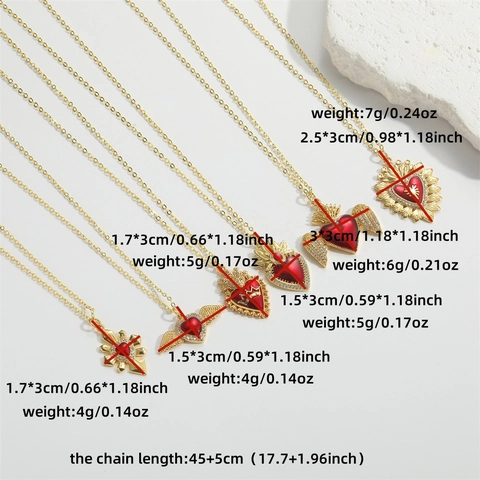 Collana Con Pendente A Cuore Barocco Vintage Rame Smalto Ali D Angelo Zircone Catena Per Clavicola Romantica Per Donna