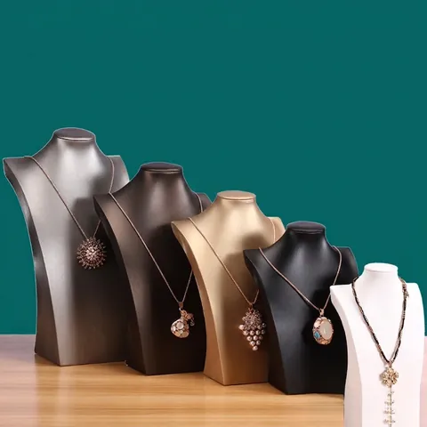 Schmuck Halskette Display Büste Ständer Hals Mannequin Gebürstete Textur Anhänger Schaufenster Halter Porträt Organisator