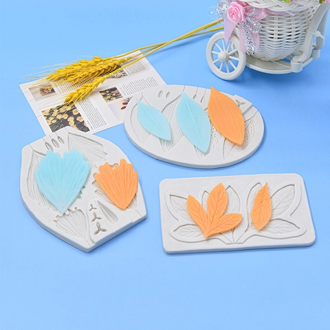 Blad Siliconen Vorm DIY Realistische Boombladnerf Textuur Voor Taart Decoratie Fondant Gum Paste Bakkerij Tool
