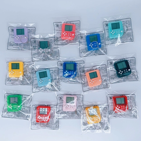 Mini Console Portatile Retrò Portachiavi Plastica Elettronica Puzzle Giochi Classici Giocattolo Tascabile Portatile