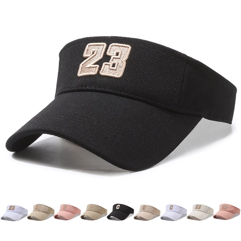 Sonnenblende Hut Polyester Bestickt Buchstabe C Numerisches Design Verstellbar Atmungsaktiv Outdoor Sport Golf Tennis Lässig Für Herren Damen