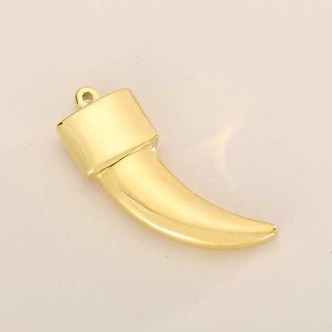 Pendentif Dent De Loup En Acier Inoxydable Hommes Accessoire Fabrication Bijoux DIY Forme Corne Griffe Vintage Collier