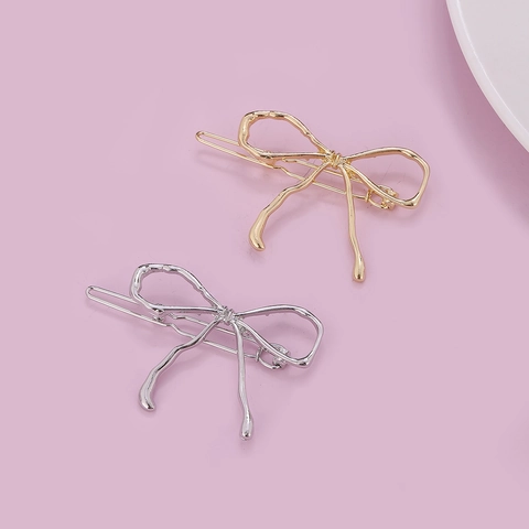 Pinzas Para El Cabello Elegantes Con Lazo Irregular Para Mujeres Accesorios De Metal Para El Pelo Estilo Coreano