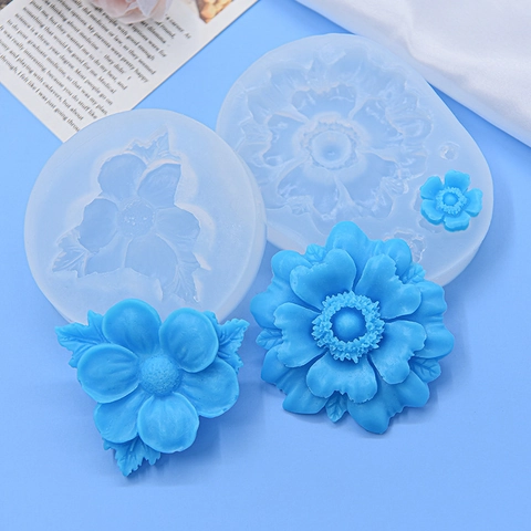 Moules En Silicone Fleurs Forme Florale 3D Pour Pâtisserie Décoration Gâteau Chocolat Résine Bougie Savon Bricolage