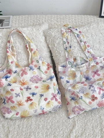 Blumenmuster Netz Tragetasche Polyester Organza Transparent Leichte Schultertasche Handtasche Für Damen Alltag Strand