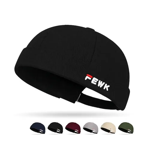 Retro Dockermütze Ohne Krempe Baumwolle Bestickt Miki Hat Verstellbar Streetwear Für Herren Damen