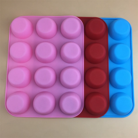Stampo Rotondo In Silicone Per Muffin Torte Cottura DIY Gelatina Sapone Candela Cucina Resistente Al Calore Antiaderente