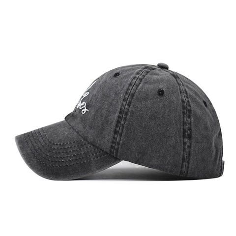 Cappello Da Baseball In Cotone Lavato Con Ricamo Good Vibes Stile Vintage Distressed Cappello Regolabile