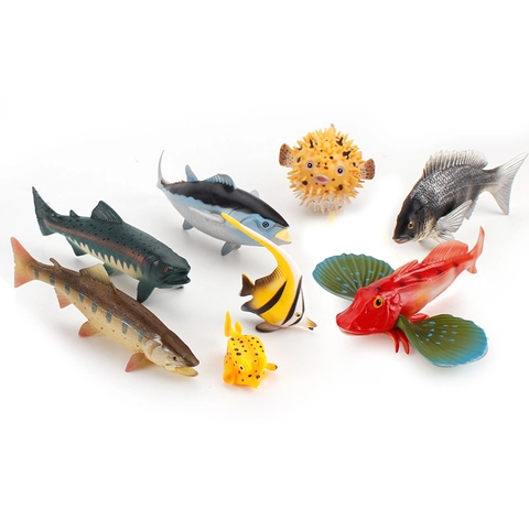 Realistic Solid Marine Fish Model PVC Figurine For Kids Education Animal Simulation Toy Aquarium Decoration Collection