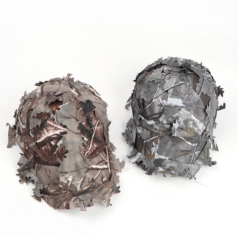 Cappello Da Baseball Camouflage Foglie 3D Regolabile Cotone Bionico Tattico Caccia Esterno Protezione Solare