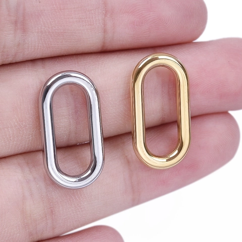 Pendente Ovale Acciaio Inossidabile 304 Geometrico Minimalista Accessorio Per Creazione Di Gioielli DIY Per Collana Bracciale