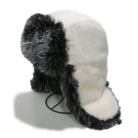 Colbacco Invernale Da Donna In Pelliccia Sintetica Di Volpe E Visone Caldo Con Paraorecchie Stile Russo Cappello Da Sci Antivento