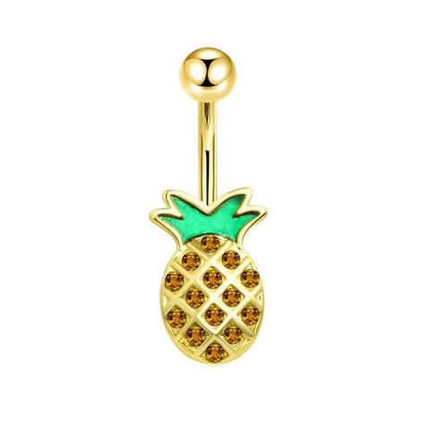 Piercing Ombelico Placcato Oro Acciaio Inossidabile Zirconia Gioielli Ombelico Cuore Farfalla Stella Sexy Donne