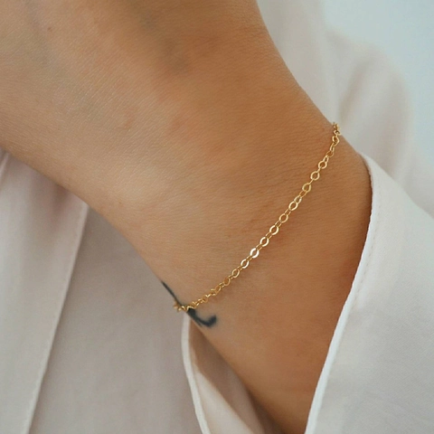 Minimalist Stainless Steel Multi-layer Link Bracelet For Women Gold Silver Rose Gold Plated Adjustable Fashion Jewelry Gift