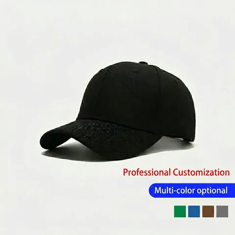 Baseball Cap Cotton Twill Sun Protection Outdoor Plain Casual Adjustable Hat Unisex Solid Color Curved Brim