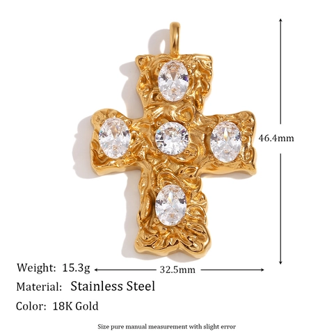 DIY Jewelry Pendants 18K Gold Plated Stainless Steel For Necklace Making Various Shapes Artificial Pearl Zircon Vintage Fashion Charms